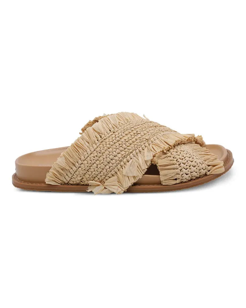 Michael Kors Peyton raffia round-toe sandals - Nude Nude