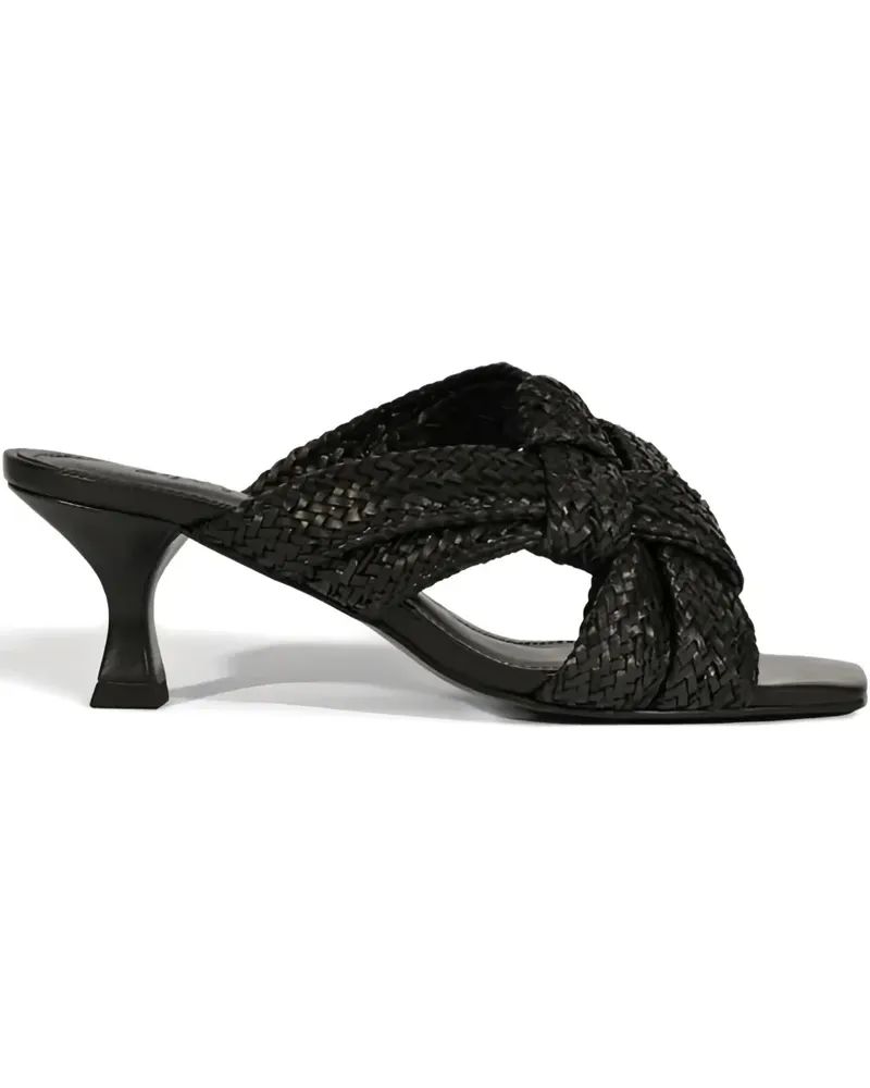 Schutz Gewebte Kali Sandalen mit Knoten 60mm - Schwarz Schwarz