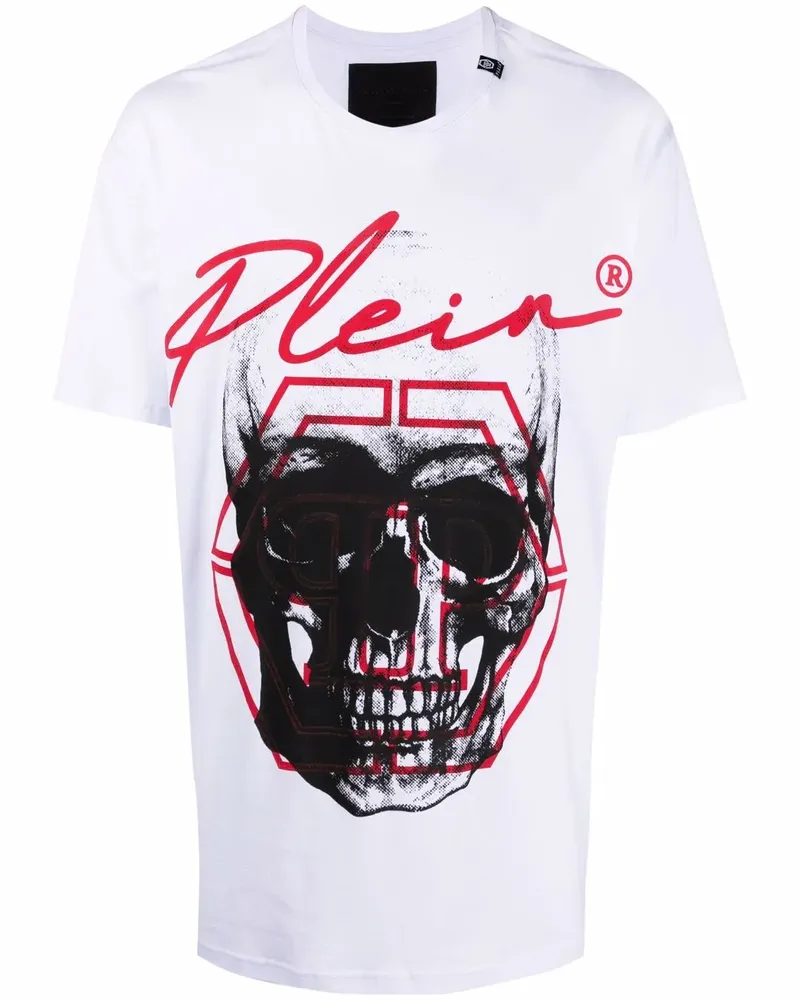 Philipp Plein T-Shirt mit Totenkopf-Print - Weiß Weiß
