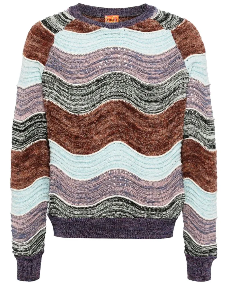 VITELLI Pullover aus Pfauenstrick - Braun Braun
