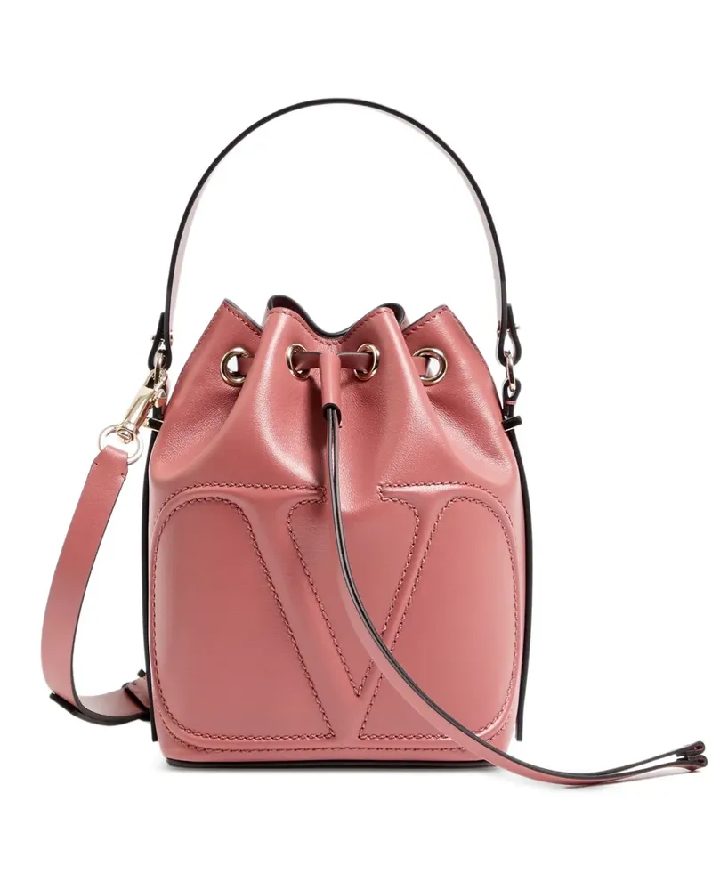 Valentino Garavani Walk Beuteltasche mit VLogo - Rosa Rosa
