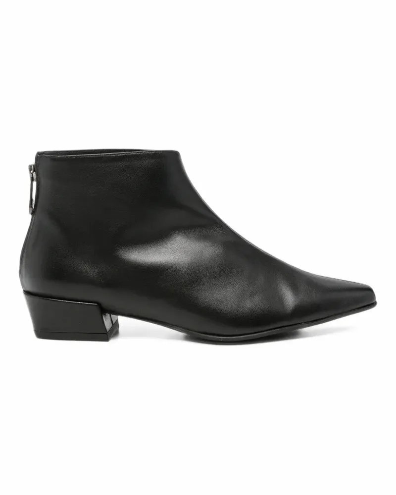 Pedro Miralles Spitze Stiefeletten mit Reißverschluss hinten - Schwarz Schwarz