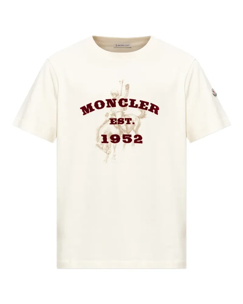Moncler T-Shirt mit Logo-Print - Nude Nude