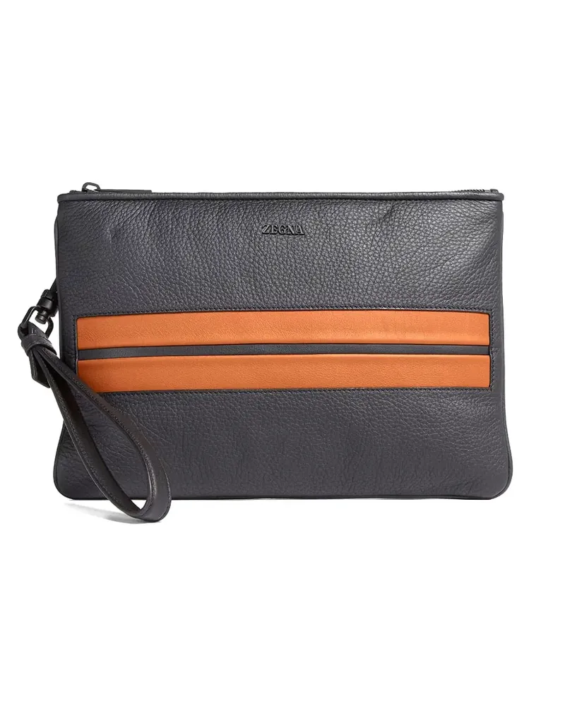 Ermenegildo Zegna Klassische Clutch - Schwarz Schwarz
