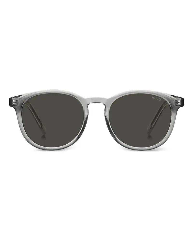 HUGO BOSS Sonnenbrille mit rundem Gestell - Grau Grau