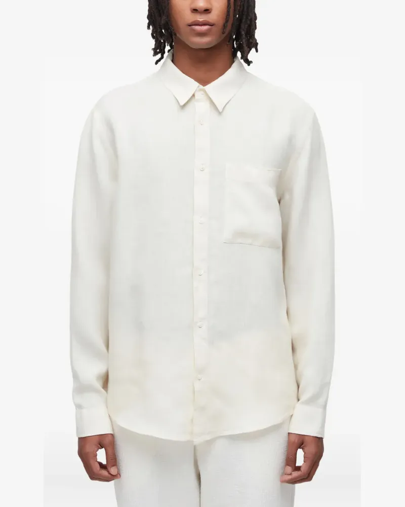 Osklen Raw ML Leinenhemd - Weiß Weiß