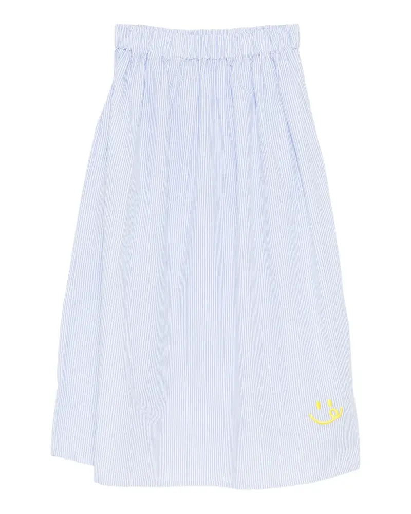 Joshua Sanders Seersucker-Midirock - Blau Blau