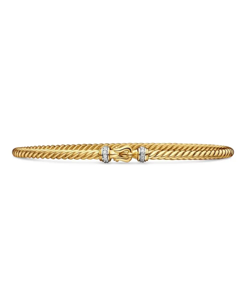 David Yurman 18kt Buckle Classic Cable Gelbgoldarmband mit Diamanten (2,6mm Gold