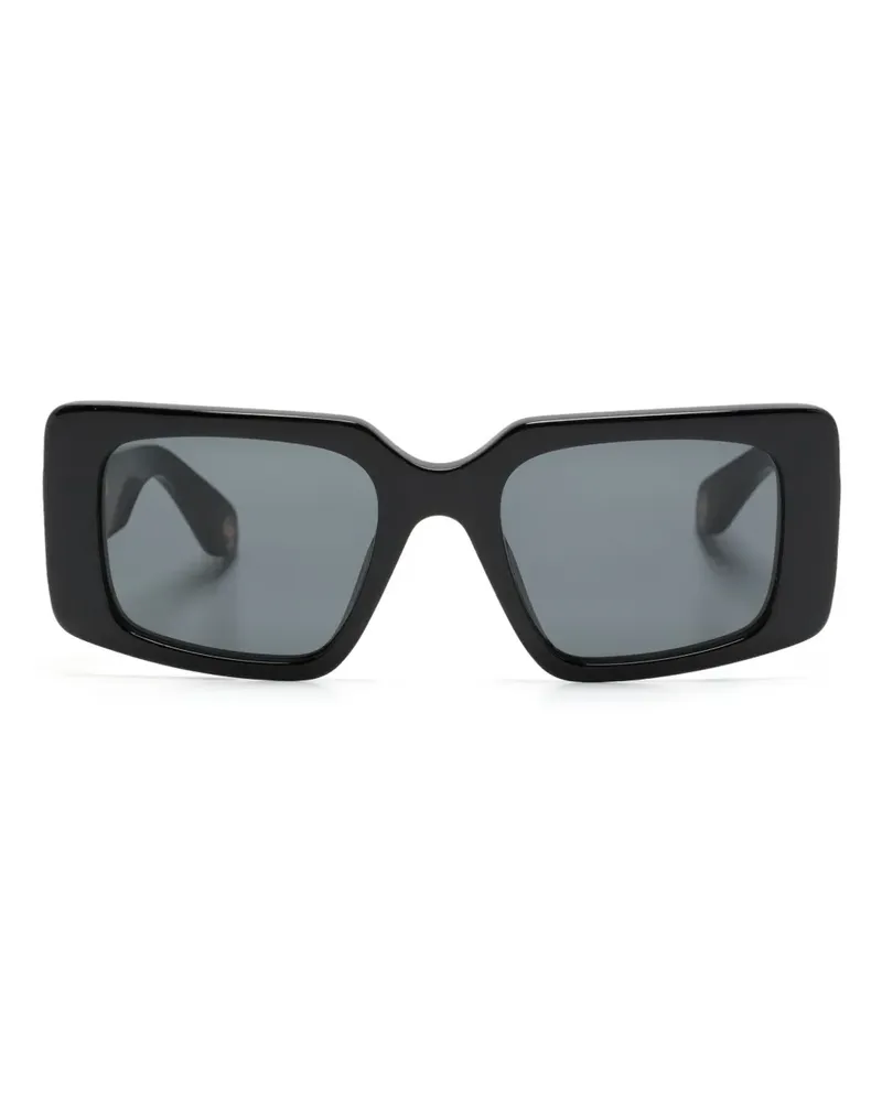 Roberto Cavalli Sonnenbrille mit eckigem Gestell - Schwarz Schwarz