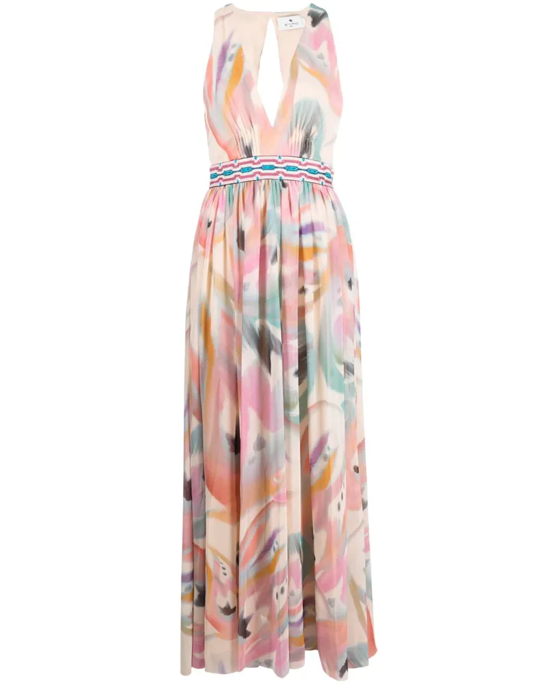 Etro Kleid mit abstraktem Print - Nude Nude