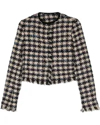 forte_forte Cropped-Jacke aus Tweed Blau