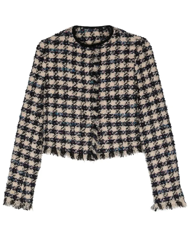 forte_forte Cropped-Jacke aus Tweed - Blau Blau