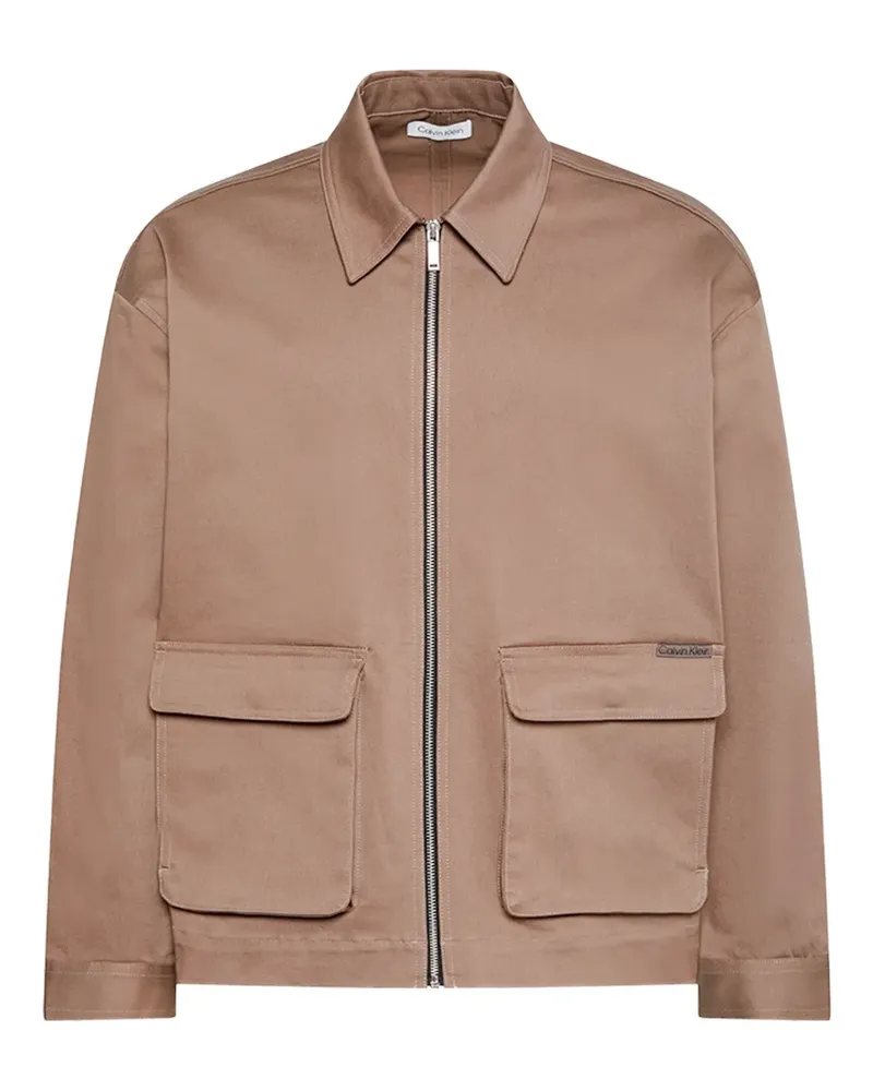 Calvin Klein Jacke mit Reißverschluss - Nude Nude