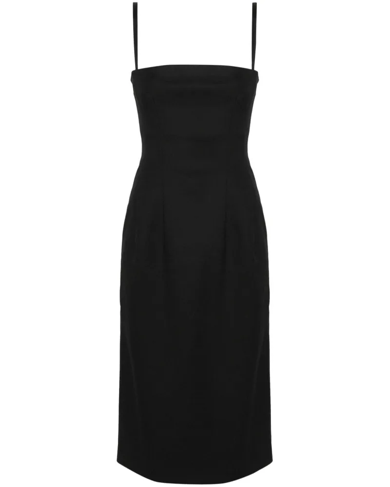 SPORTMAX Editta Bustier-Midikleid Schwarz