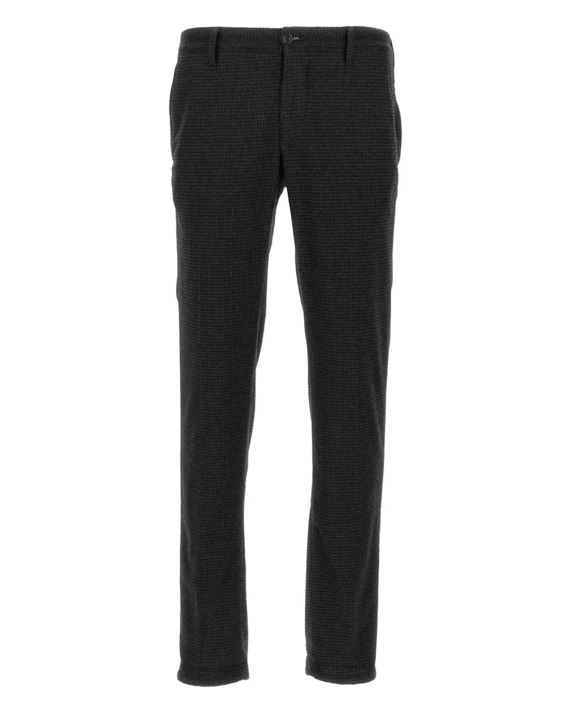 Incotex Gemusterte Hose - Schwarz Schwarz