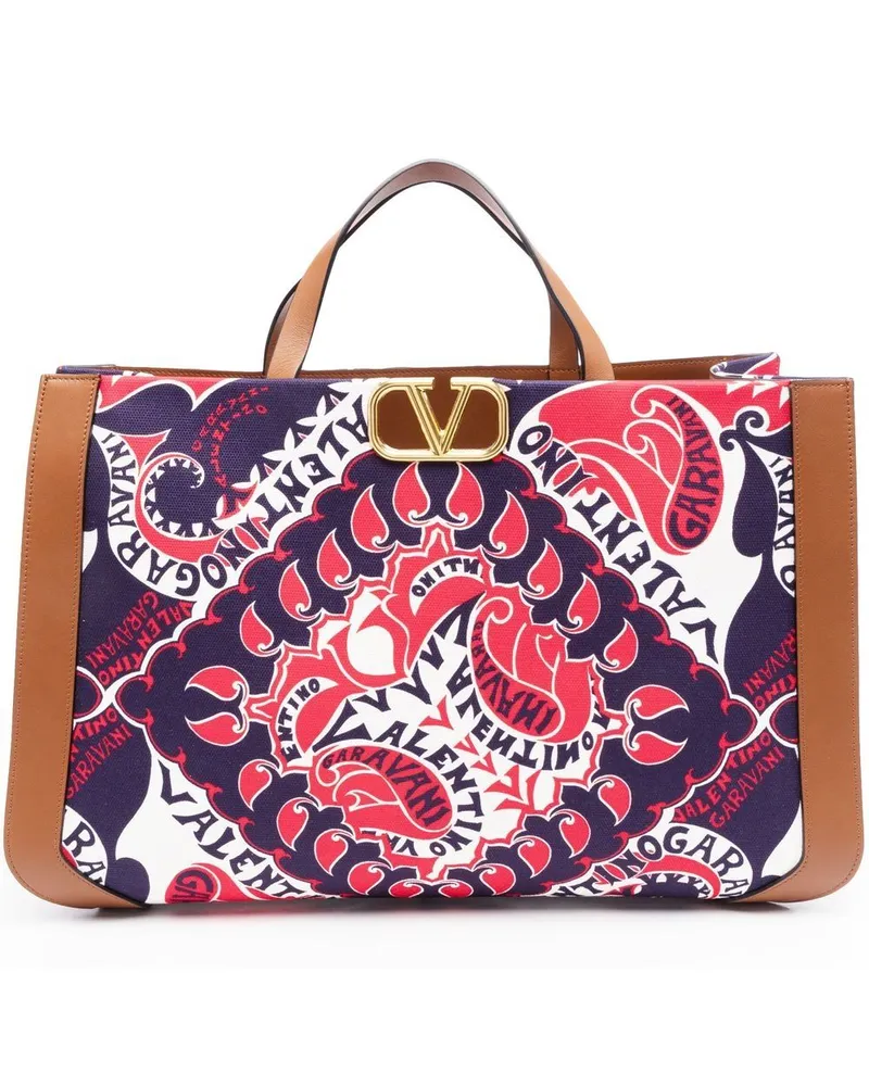 Valentino Garavani Shopper mit Bandana-Print - Blau Blau