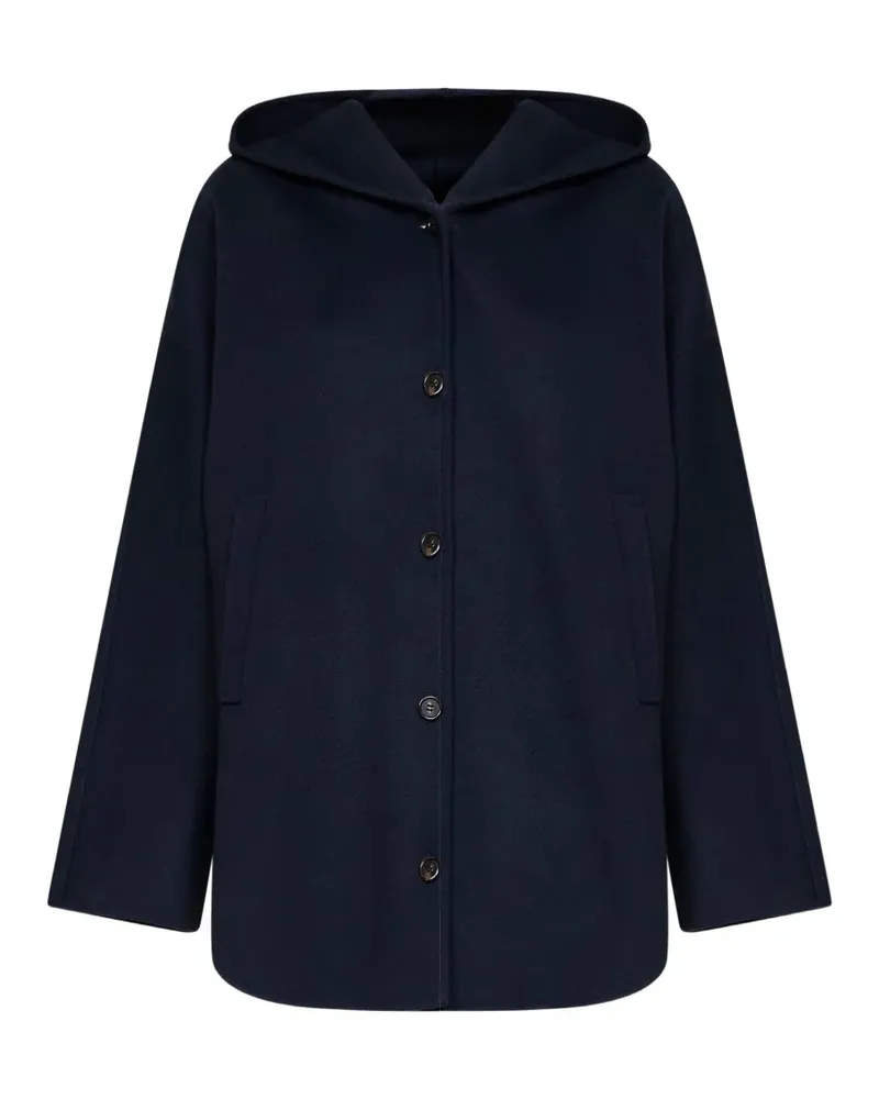 Max Mara hooded double-faced coat - Blau Blau