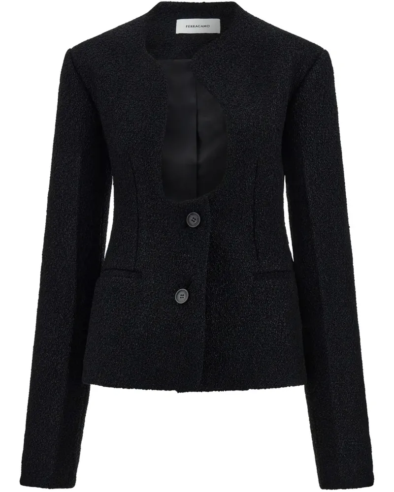 Ferragamo Einreihiges Sakko - Schwarz Schwarz