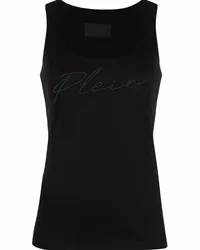 Philipp Plein Tanktop mit Logo-Stickerei Schwarz