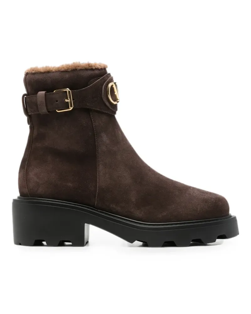 Valentino Garavani VLogo Signature leather boots - Braun Braun
