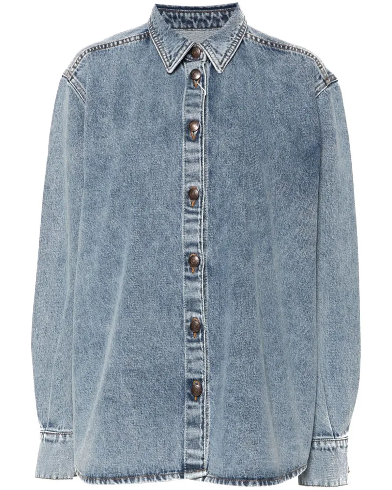 Magda Butrym Jeanshemd mit Knöpfen - Blau Blau