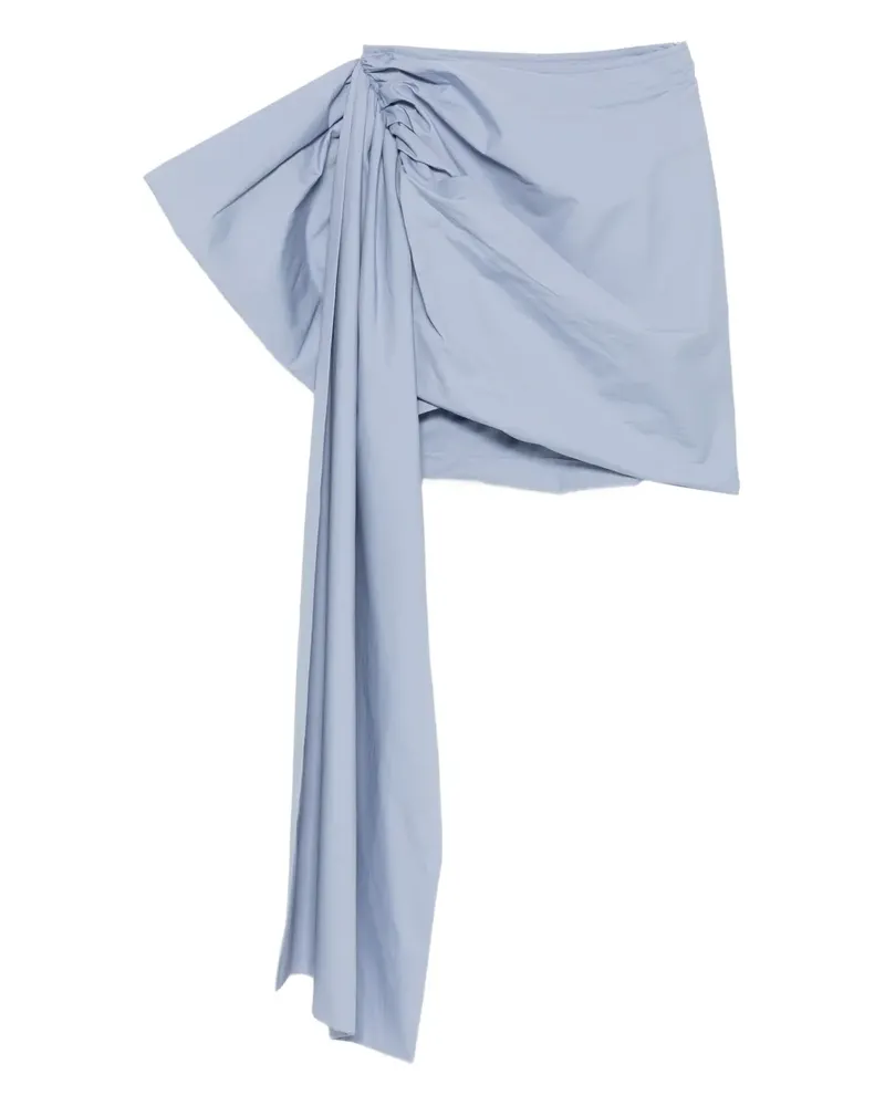 Self-Portrait Drapierter Minirock - Blau Blau