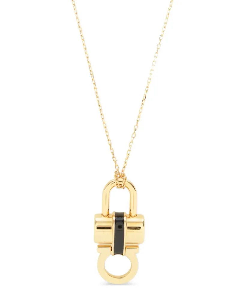 Ferragamo Halskette mit Gancini-Schloss - Gold Gold