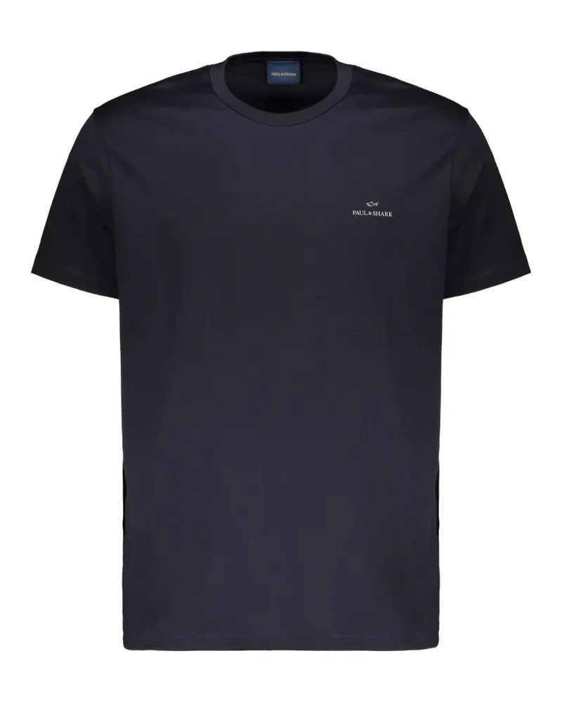 Paul & Shark logo-print crew-neck T-shirt - Blau Blau
