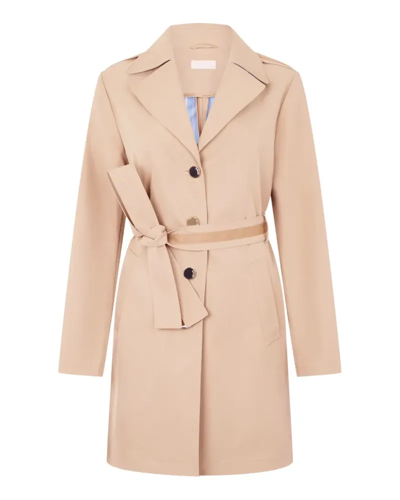 Liu Jo classic-lapel belted trench coat - Nude Nude