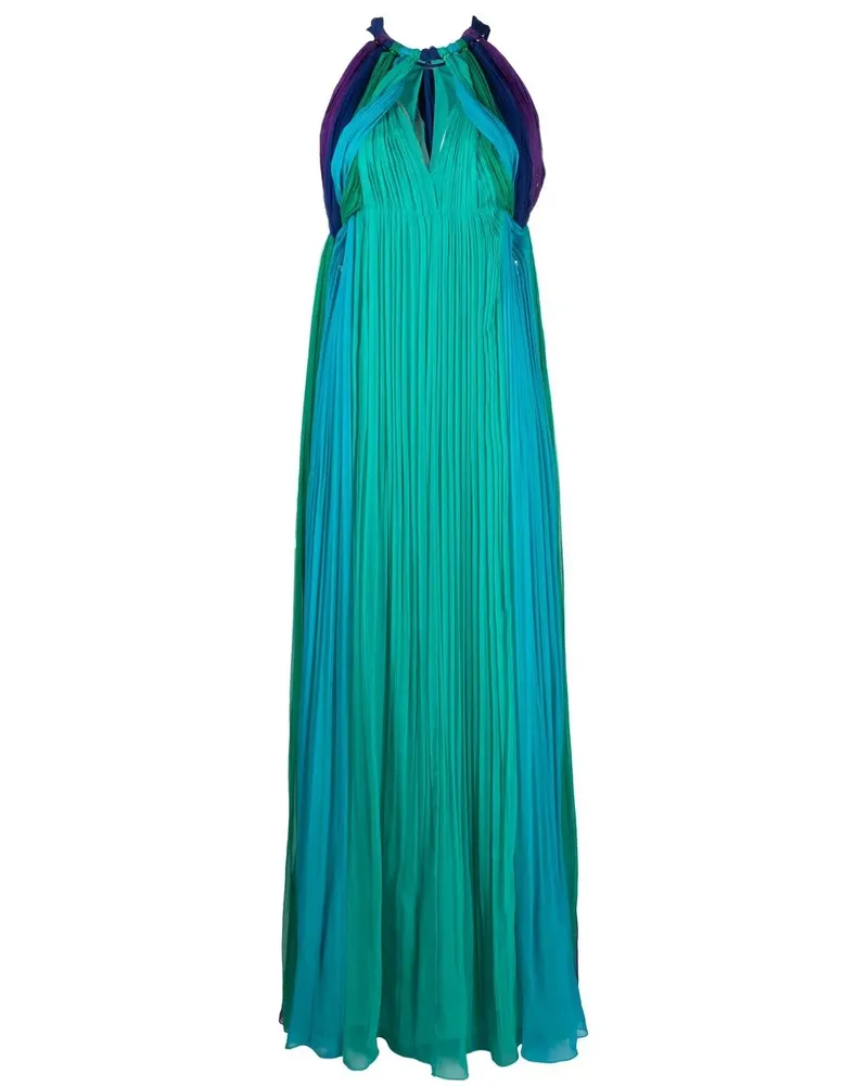 Alberta Ferretti Drapiertes Abendkleid - Blau Blau