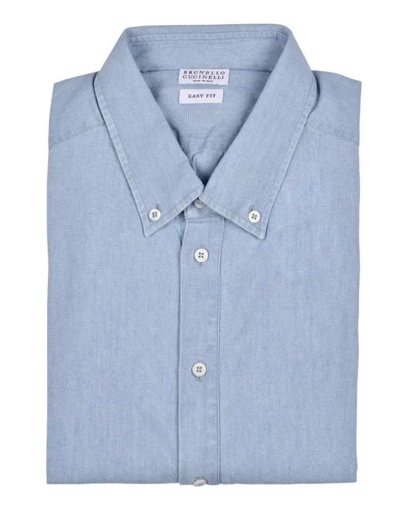 Brunello Cucinelli button-down chambray shirt - Blau Blau
