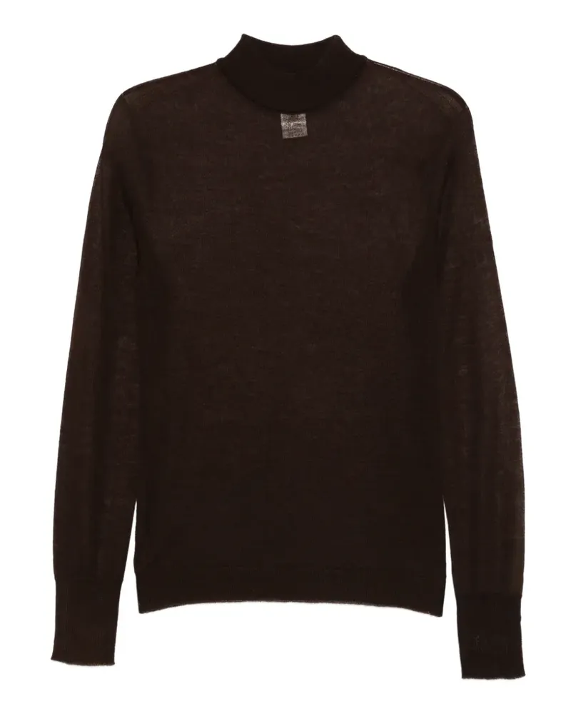 ALYSI Gerippter Pullover - Braun Braun