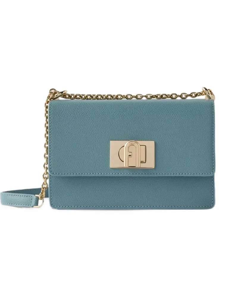 Furla Mini 1927 Tasche aus gekörntem Leder - Blau Blau