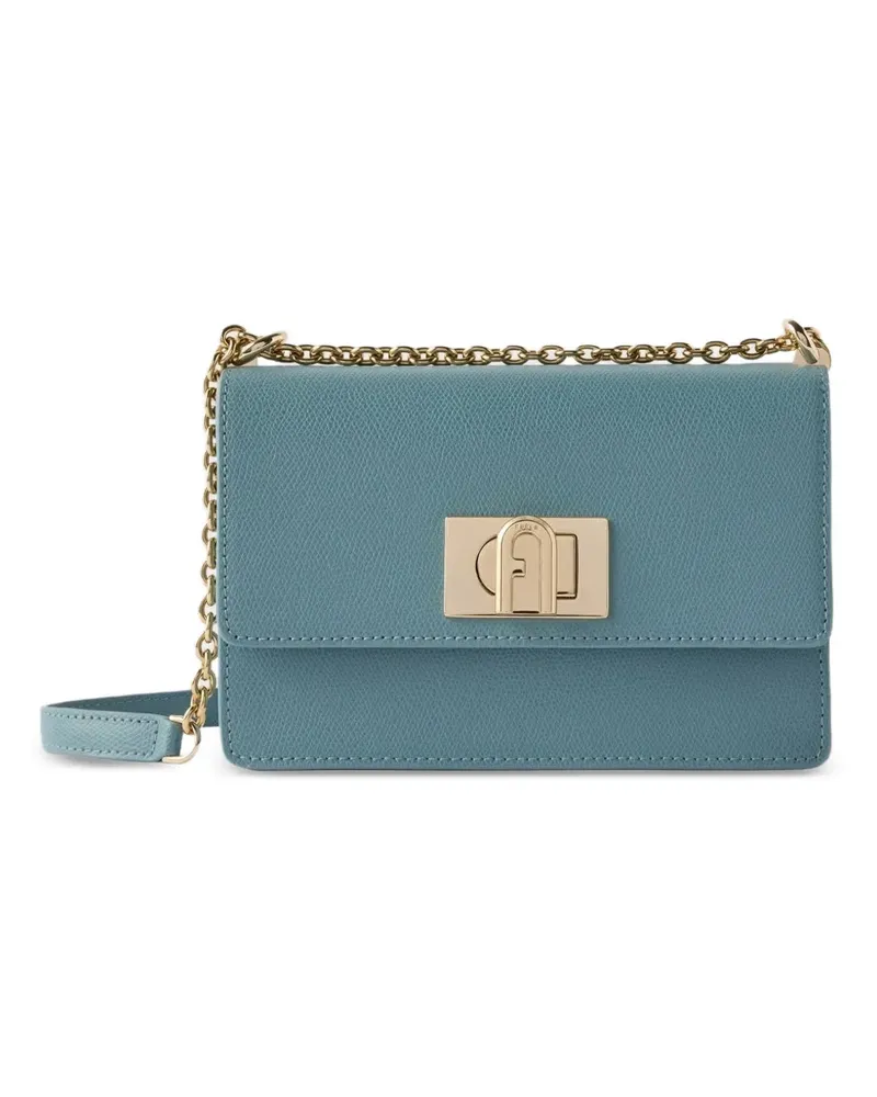 Furla Mini 1927 Tasche aus gekörntem Leder - Blau Blau
