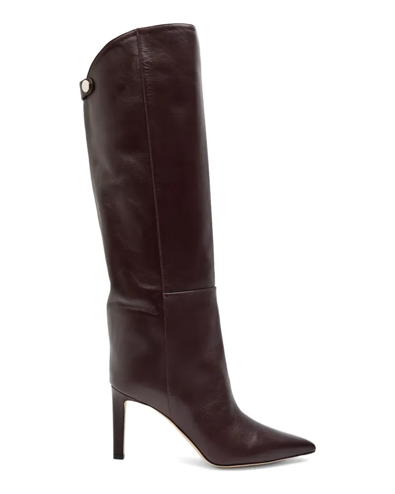 Jimmy Choo Alizze 85 knee-high leather boots - Braun Braun