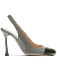 N° 21 Zweifarbige Slingback-Pumps Grau