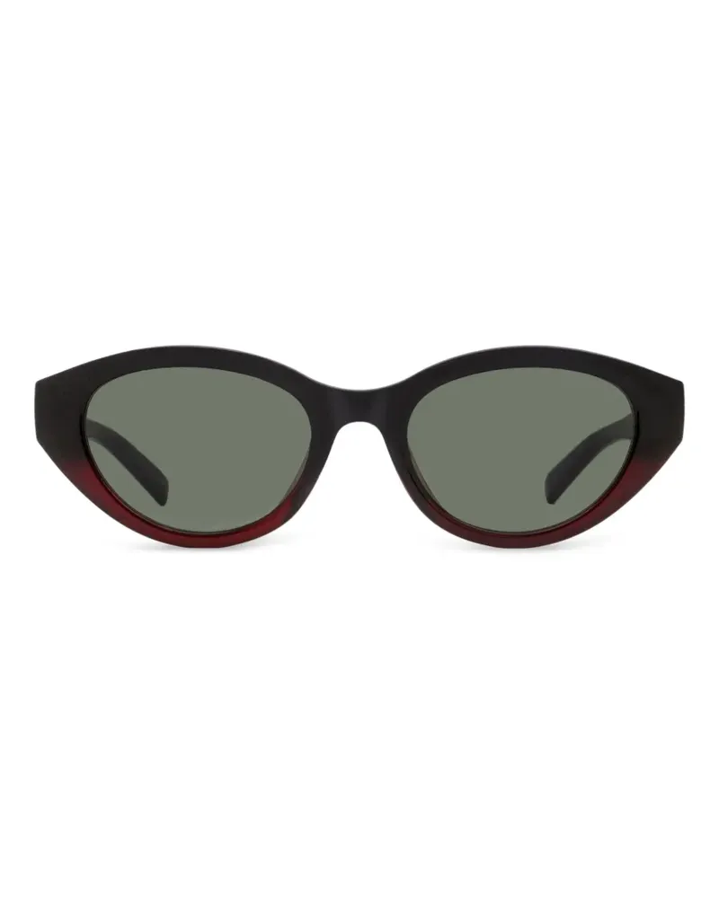 Gucci Sonnenbrille mit ovalem Gestell - Schwarz Schwarz