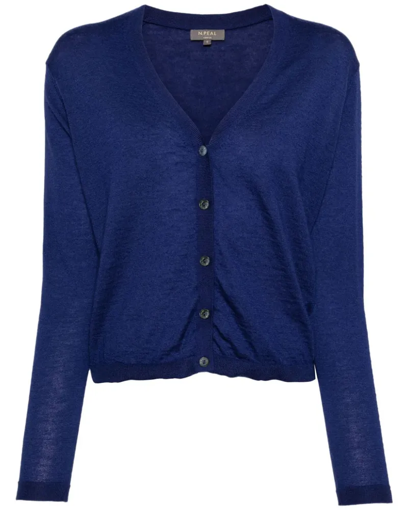 N.Peal Superfine Cardigan aus Kaschmir - Blau Blau