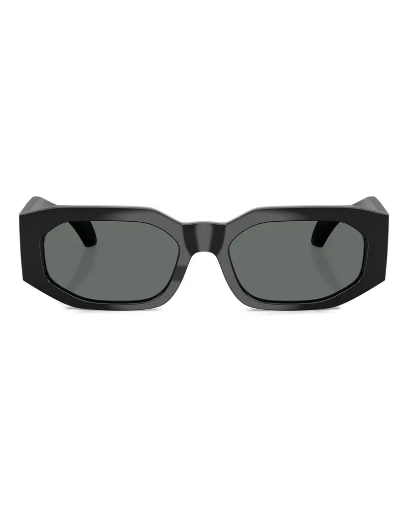 Versace Sonnenbrille mit geometrischem Gestell - Schwarz Schwarz
