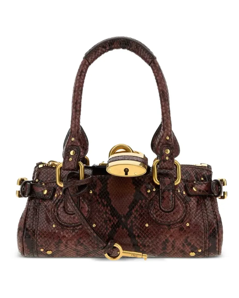Chloé Kleine Paddington Handtasche aus Leder - Braun Braun