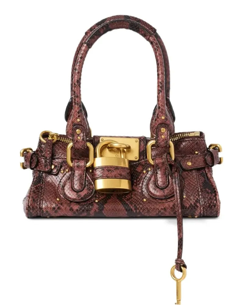 Chloé Kleine Paddington Handtasche aus Leder - Braun Braun