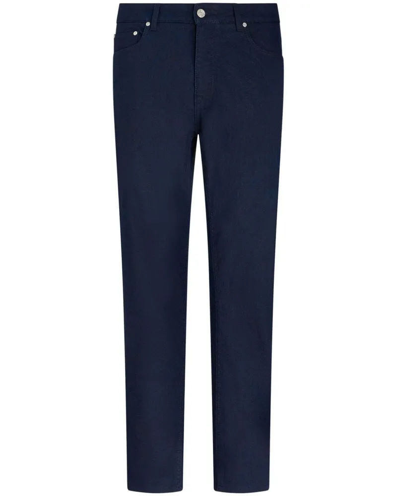 Etro Straight-Leg-Jeans mit Logo-Patch Blau