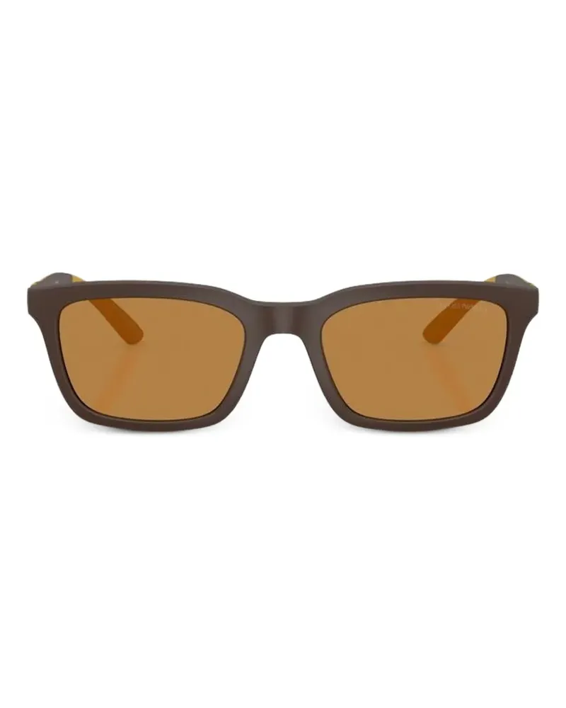 Emporio Armani rectangle-frame sunglasses - Braun Braun