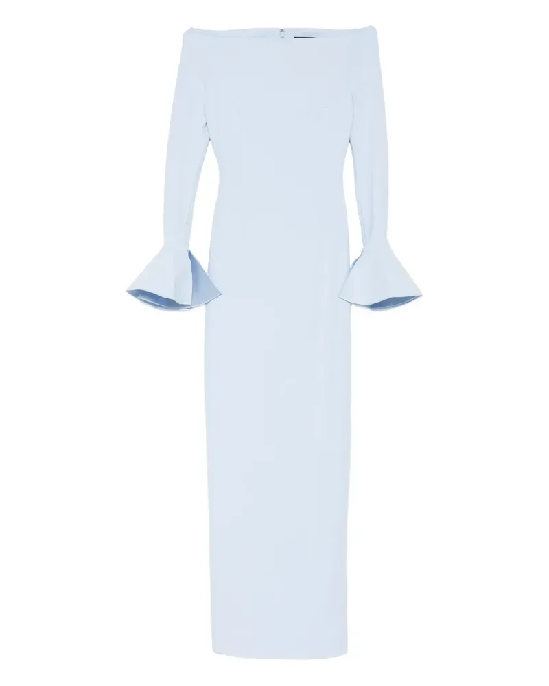 Solace London Anica Maxikleid mit Glockenärmeln - Blau Blau