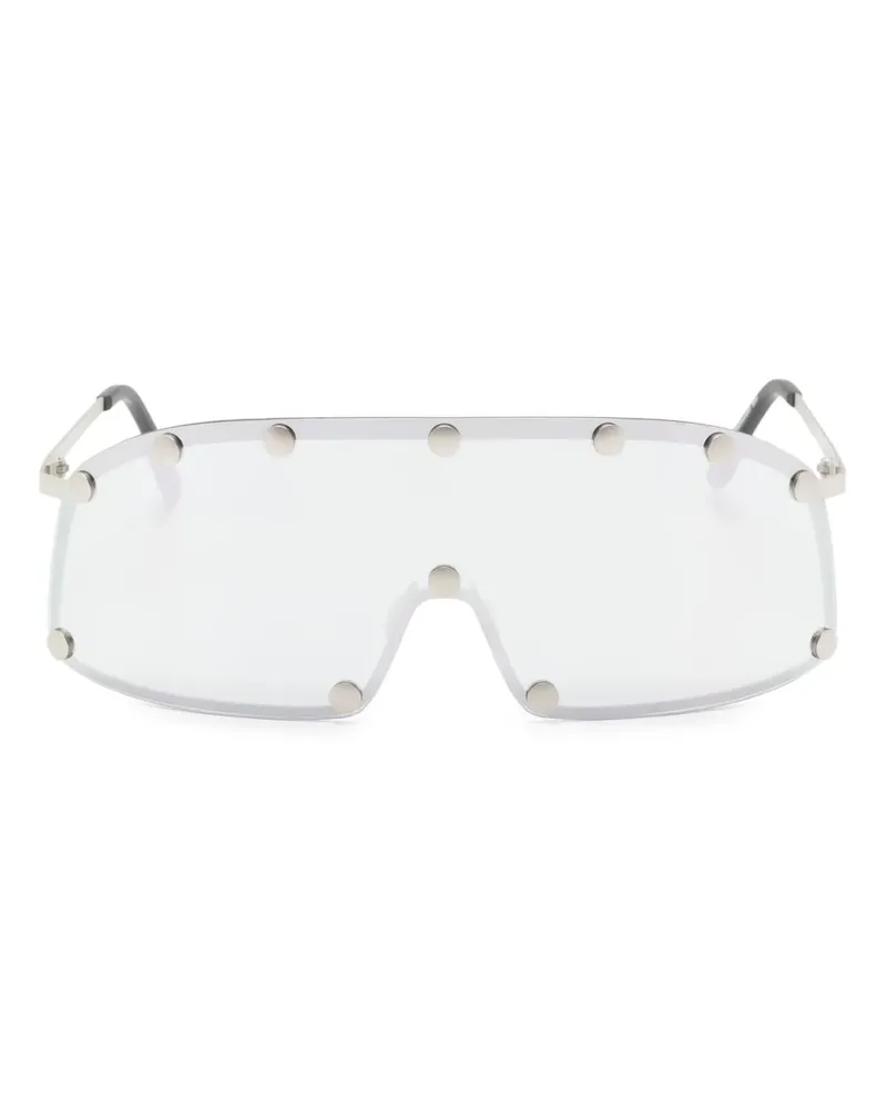 Rick Owens Shielding Sonnenbrille - Silber Silber