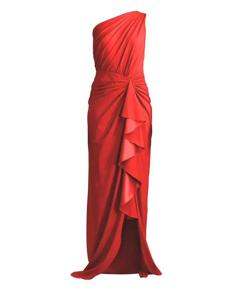 Tadashi Shoji Einschultriges Kleid mit Rüschen - Rot Rot
