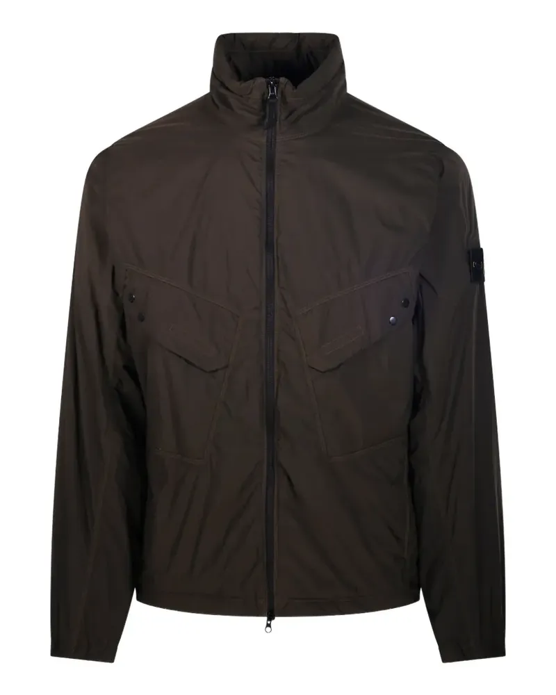 Stone Island Compass-badge hooded jacket - Braun Braun