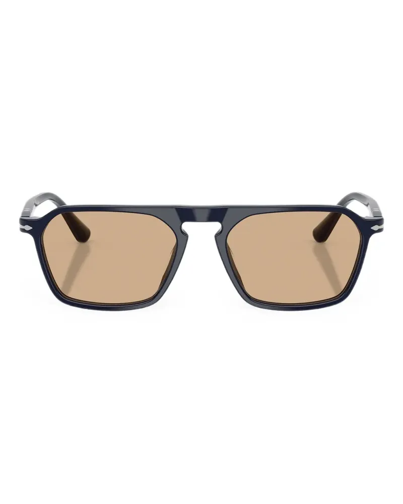 Persol Brille mit geometrischem Gestell - Blau Blau