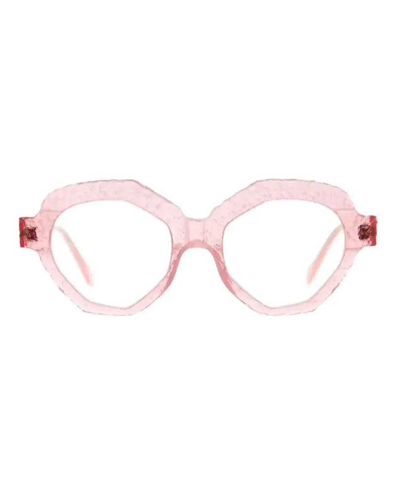 KUBORAUM textured geometric-frame glasses - Rosa Rosa