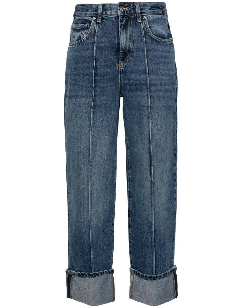 Liu Jo Halbhohe Cropped-Jeans - Blau Blau
